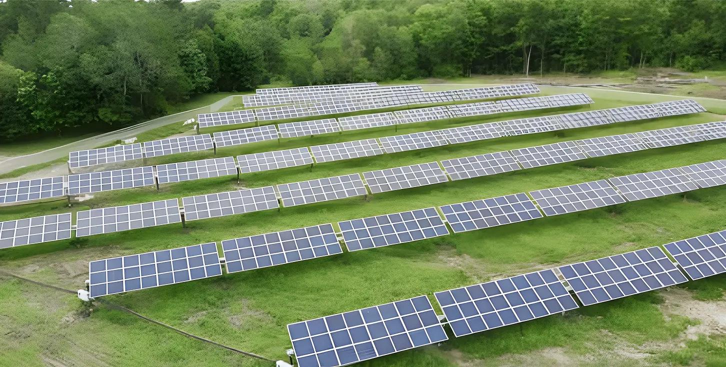 Large-scale ground-mount commercial solar array in Ontario, designed for businesses and industries to reduce overhead with up to $770,000 in incentives.