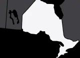 Canada's map with Ontario highlighted